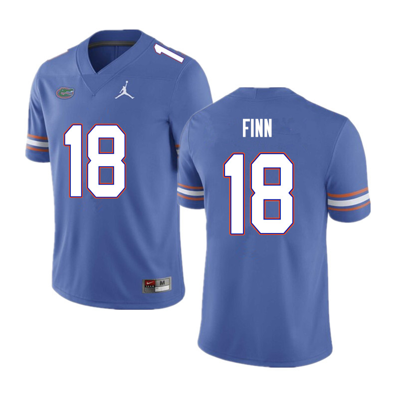 Men #18 Jacob Finn Florida Gators College Football Jerseys Sale-Blue - Click Image to Close